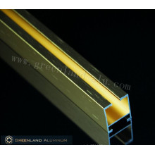 Aluminum Curtain Track Profiles with Brushed Gold Color